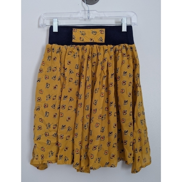 Vintage Ikat Print 100% Silk Handkerchief Skirt - Picture 1 of 4